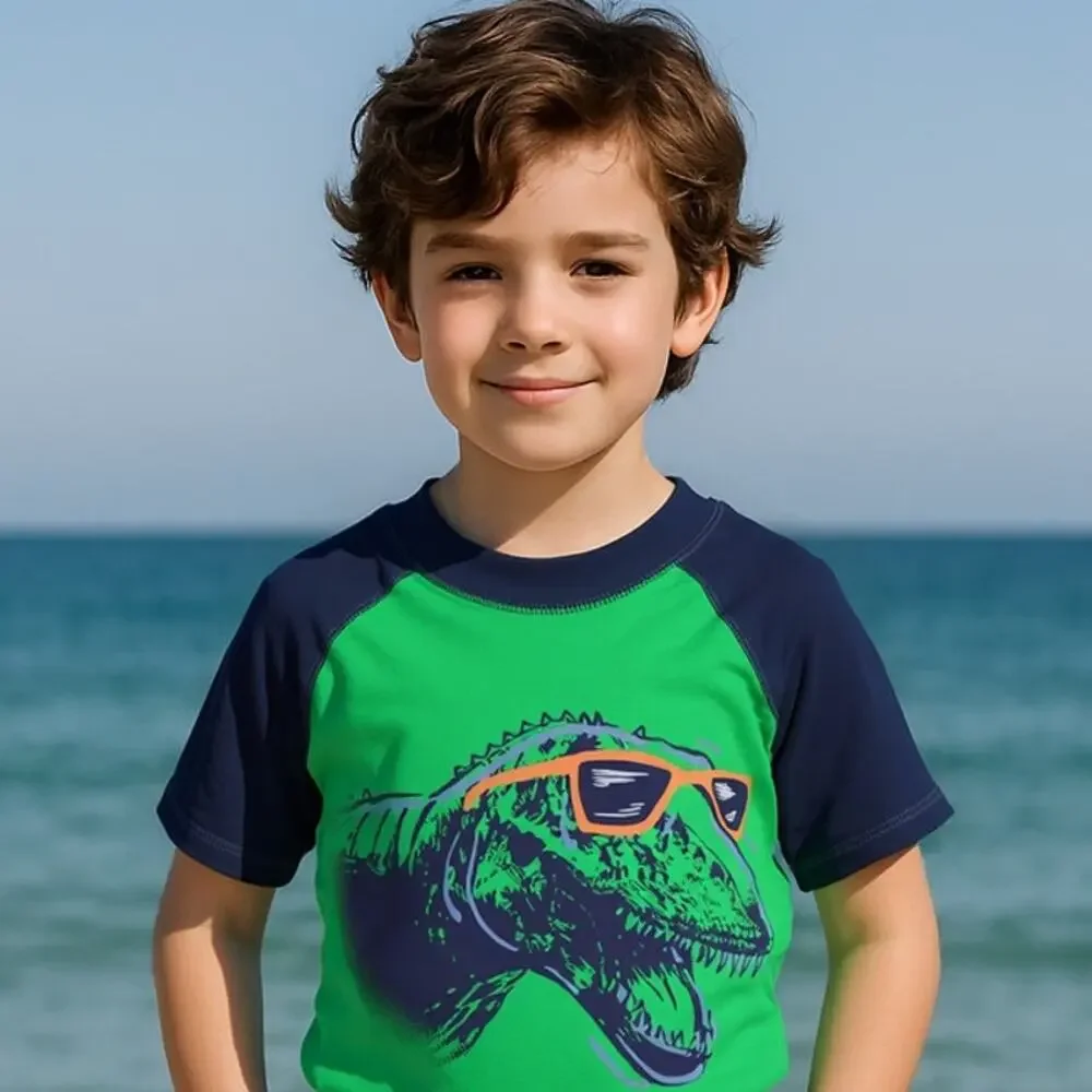 NWT Carter's Boy's Dinosaur Bathing Suit Set Green/Blue 3T